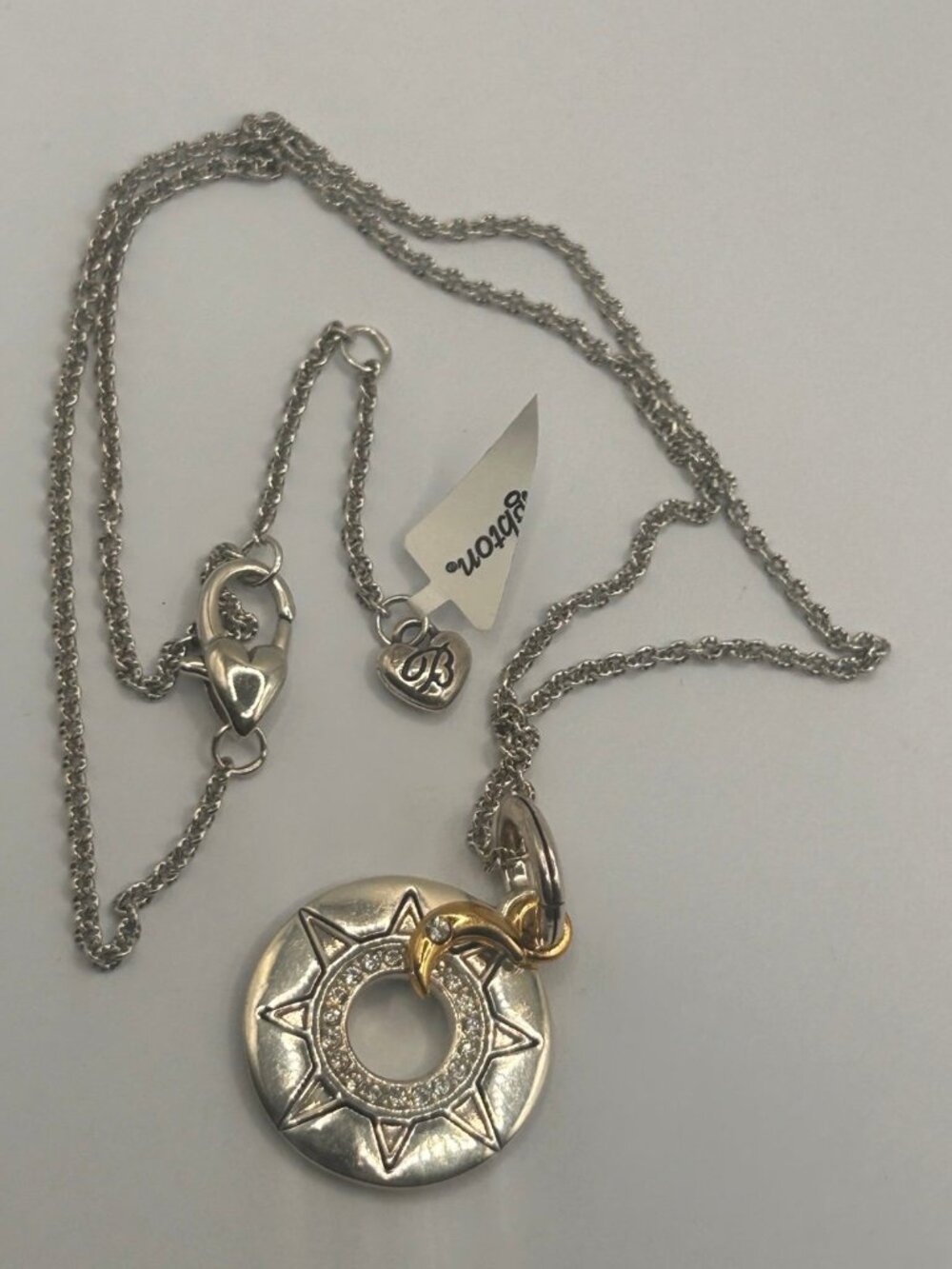 Brighton Shadowshine charm on Brighton chain  NWT  cut tag  16-18"